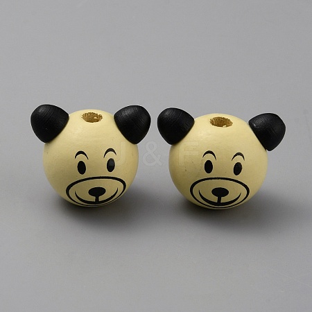 Wood European Beads WOOD-WH0029-69E-1