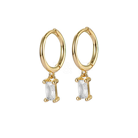 Real 18K Gold Plated 925 Sterling Silver Dangle Hoop Earrings for Women SY2365-8-1