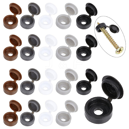 200Pcs 5 Colors Plastic Furniture Fence Screw Hole Plug FIND-GF0004-65-1