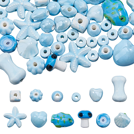 Handmade Porcelain Beads PORC-HS0001-09-1