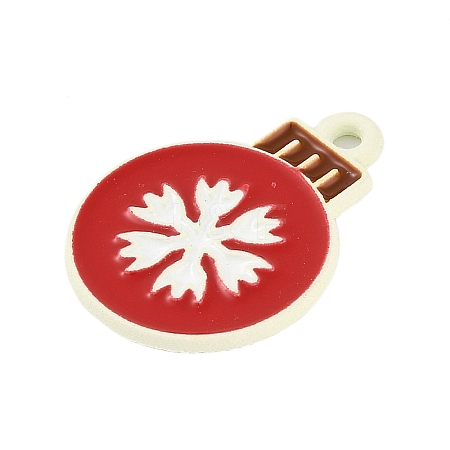 Christmas Theme Spray Painted Alloy Enamel Pendants ENAM-Z020-01I-1