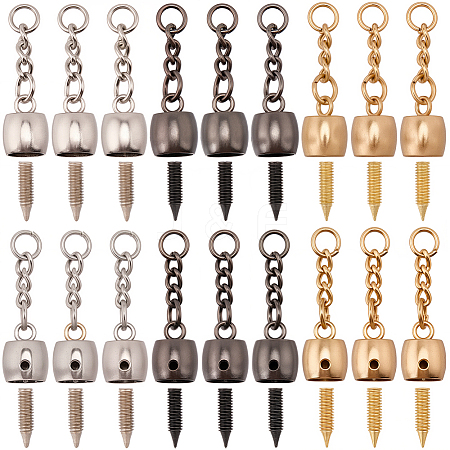 30 Sets 3 Colors Zinc Alloy Cord Ends FIND-SC0023-69-1