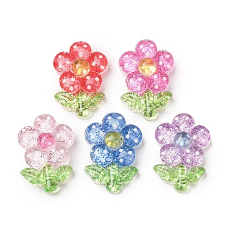 Transparent Resin & Paillette Cabochons RE-CBA0EC6-07-1