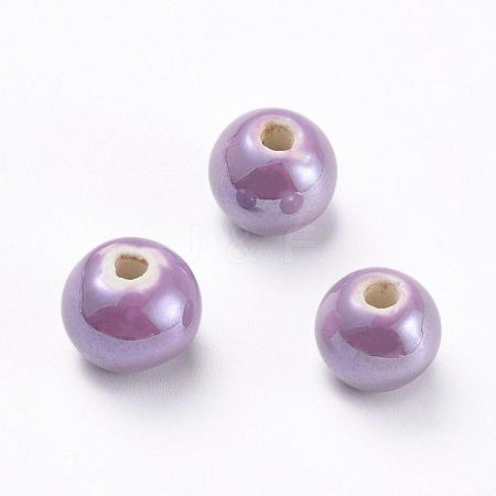 Handmade Porcelain Beads PORC-D001-10mm-17-1