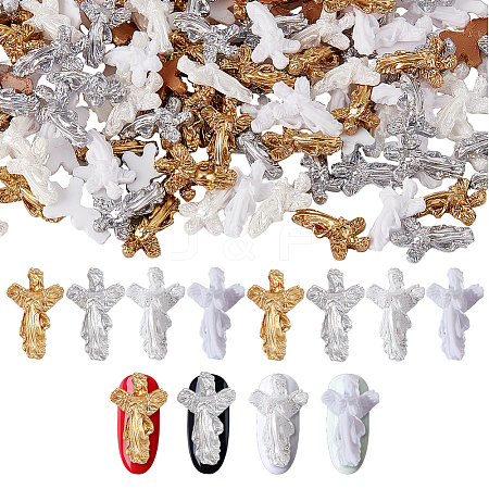 140Pcs 4 Colrs Virgin Mary Resin Cabochons MRMJ-OC0003-38-1