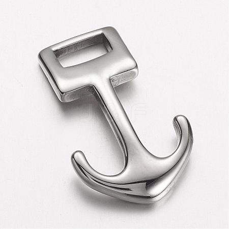 Non-Tarnish 304 Stainless Steel Anchor Hook Clasps STAS-D166-14P-1