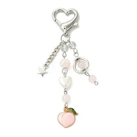 Peach Alloy Enamel Keychain KEYC-JKC01095-1