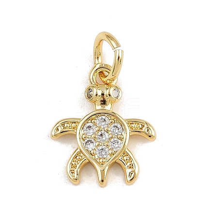 Brass Micro Pave Cubic Zirconia Pendants KK-A269-04E-G-1