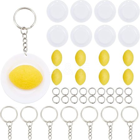 Olycraft DIY Imitation Omurice Keychain Making Kits DIY-OC0009-36-1