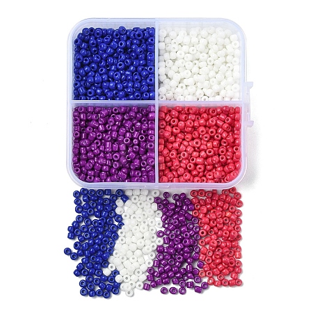 72G 4 Styles Glass Seed Beads SEED-YW0002-77D-1