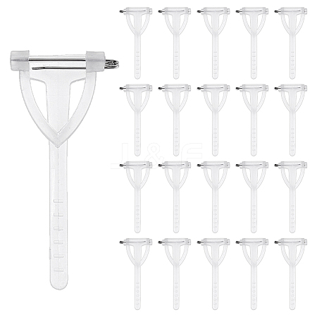 300Pcs Stainless Steel Plastic Brooch Findings KY-MA0001-01-1