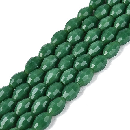 Opaque Solid Color Glass Beads Strands GLAA-N071-01A-C08-1