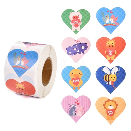 Valentine's Day Theme Paper Gift Tag Stickers DIY-C007-01B-1