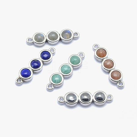 Natural Gemstone Links connectors G-I196-24P-1