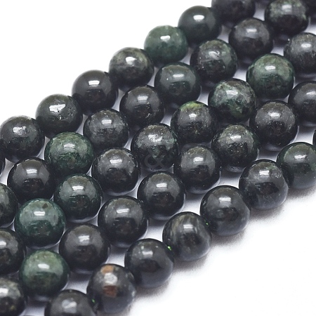  Jewelry Beads Findings Natura Jade Beads Strands, Round, 6mm, Hole: 0.5mm, about 70pcs/Strand, 15.75