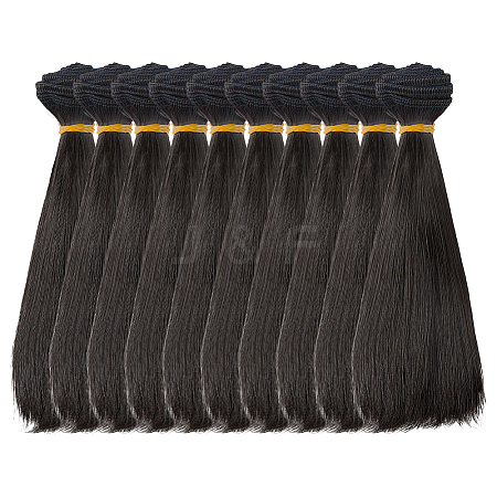 10Pcs Plastic Long Straight Hairstyle Doll Wig Hair DIY-DC0003-96B-1