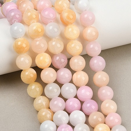Natural Green Jade Beads Strands G-G757-03-10mm-1
