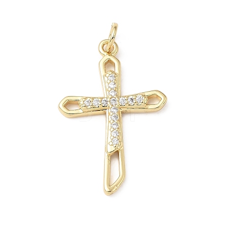Easter Brass Micro Pave Clear Cubic Zirconia Pendants KK-E799-05D-G-1