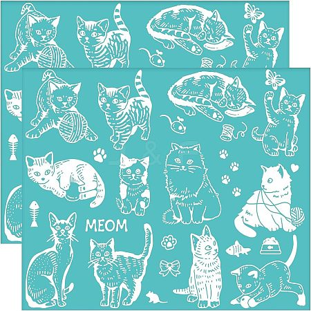 Self-Adhesive Silk Screen Printing Stencil DIY-WH0338-053-1