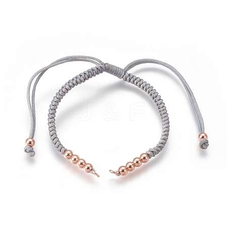 Nylon Cord Braided Bead Bracelets Making BJEW-F360-FRG03-1