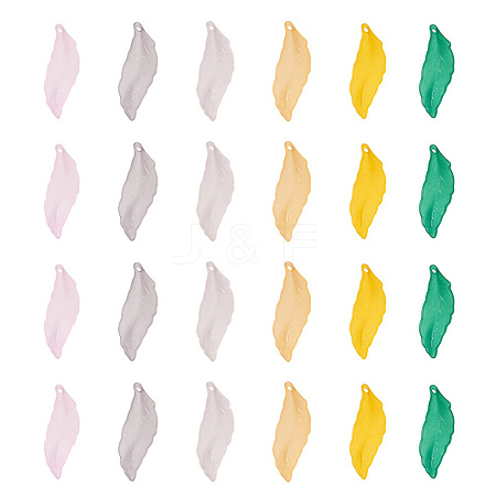 100pcs 5 colors Transparent Acrylic Pendants MACR-TA0001-81-1