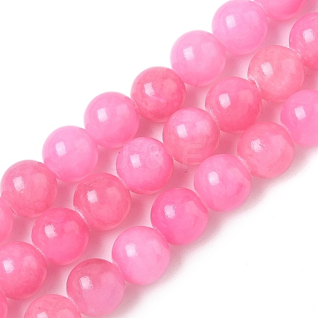 Natural Mashan Jade Round Beads Strands G-D263-6mm-XS34-1