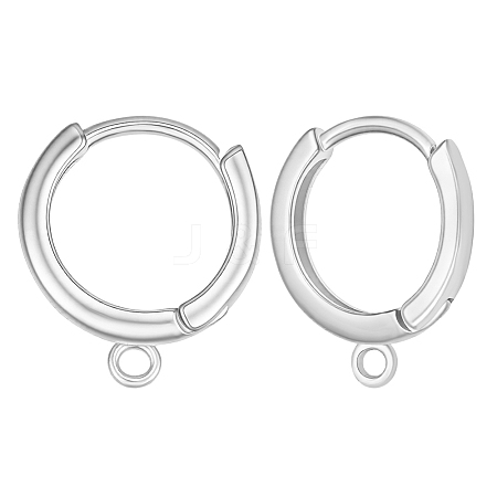 1 Pair 925 Sterling Silver Hoop Earring Findings STER-PH0004-91P-1