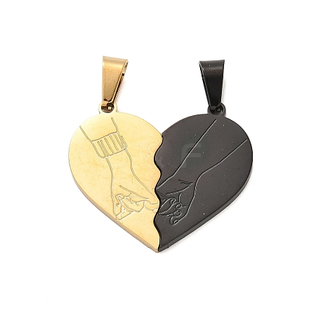 304 Stainless Steel Split Pendants STAS-M114-02GEB-1
