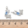 Brass Micro Pave Cubic Zirconia Pendants KK-P325-37P-3