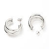 304 Stainless Steel Half Hoop Earrings X-EJEW-C501-18P-2