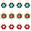 12Pcs 3 Styles Glass Seed Beaded Snowflake Pendants FIND-BBC0004-83-7