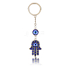 5Pcs Alloy Lampwork Keychain Bar KEYC-CP0001-41-6