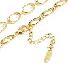 Ion Plating(IP) 304 Stainless Steel Oval Link Chain Necklaces for Women NJEW-K276-04B-G-2