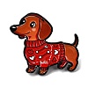 Dachshund in Heart Sweater Enamel Pins JEWB-Z049-03EB-01-1
