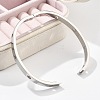 Hollow Heart 304 Stainless Steel Bangles for Women BJEW-Z092-11P-4