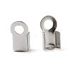 304 Stainless Steel Fold Over Crimp Cord Ends X-STAS-M009-01A-1