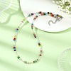 Natural & Synthetic Mixed Stone Bead Necklaces NJEW-JN06624-1
