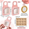 Square Kraft Paper Festival Gift Storage Boxes with Thank You Sticker and Polyester Ribbon CON-PH0003-06-2
