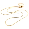 201 Stainless Steel Round Snake Chain Necklaces for Women NJEW-G140-06A-G-1-1