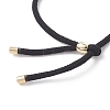 3MM Round Nylon Twisted Cord Slider Bracelet Making AJEW-JB01467-02-3