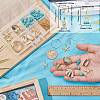 Ocean Theme Synthetic Turquoise & Natural Shell Dangle Earrings DIY Making Kit DIY-SC0025-79-3