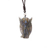 Natural Labradorite Pendants Necklaces PW-WG80763-07-1