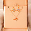 Alloy Rhinestone Pendant Necklaces & Dangle Earrings Sets for Women FS-WGD52C4-17-1
