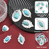 6Pcs 6 Styles Dyed Synthetic Turquoise Pendants STAS-SZ0003-81-4