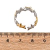 304 Stainless Steel Double Color Cuff Rings RJEW-S635-01GP-P-3