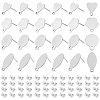 80Pcs 4 Style 304 Stainless Steel Stud Earring Findings and 90Pcs Ear Nuts STAS-UN0034-92-1