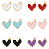 12Pcs 6 Colors Rack Plating Alloy Enamel Charms ENAM-YW0004-62-1