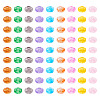 90Pcs 9 Colors Transparent Crackle Acrylic Beads MACR-TA0001-28-9