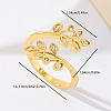 Brass Micro Pave Cubic Zirconia Cuff Rings for Women MZ2848-1-2