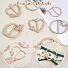 8Pcs 4 Styles Alloy Buckles AJEW-GA0007-98-4
